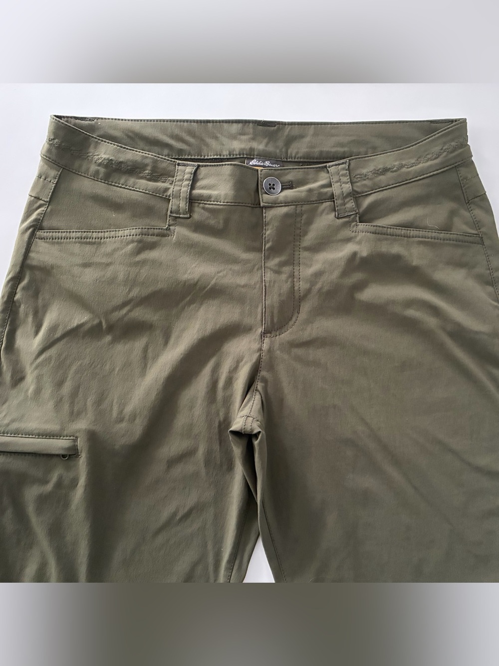 Eddie Bauer Convertible Athletic Pants Size 10 Decorative Stitching/5 Pockets - Picture 3 of 9